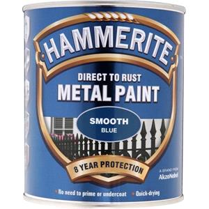 Specialist Paints, Hammerite Direct To Rust Metal Paint   Smooth Blue   750ml, Hammerite Paint