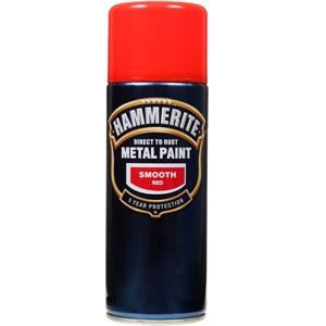 Specialist Paints, Hammerite Direct To Rust Metal Paint Aerosol   Smooth Red   400ml, Hammerite Paint