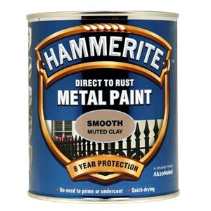 Specialist Paints, Hammerite Direct To Rust Metal Paint   Smooth Muted Clay   750ml, Hammerite Paint